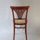 2 Thonet N°221 chairs, caned Art Nouveau bronze decor