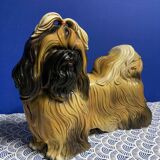 Italian Majolica Shitzu Dog Sculpture by Bravo Italy 1970