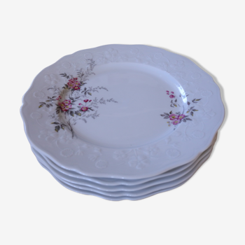 Set de 5 assiettes vintage en porcelaine de Sologne