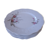 5 vintage plates in Sologne porcelain