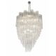 Elegant Italian Murano Glass Chandelier with Clear Tronchi Elements