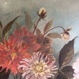 Oil on canvas ancient flowers