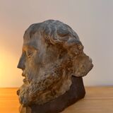 Sculpture representing a head of christ period late nineteenth century