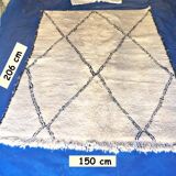 Benni ouarain 100% woollen carpet: 190x377cm