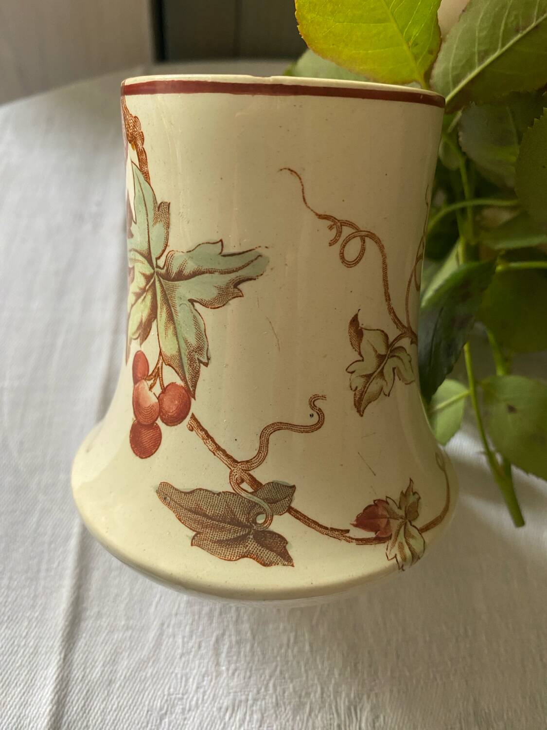 Small polychrome earthenware vase KG Lunéville old