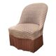 Vintage chocolate velvet toad armchair