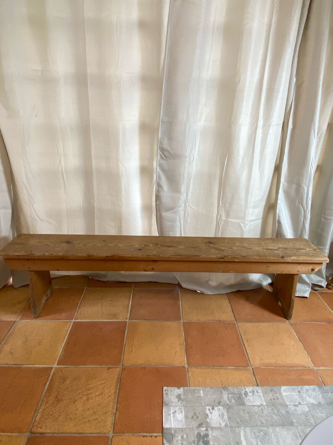 Authentic fir farm bench