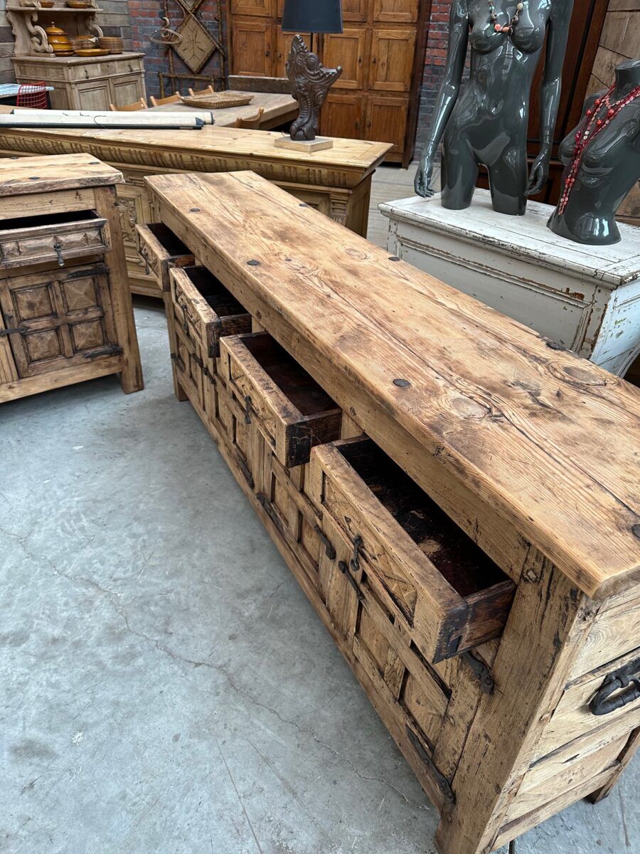 Pair of brutalist sideboards