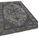 Handmade contemporary oriental 1970s 172 cm x 268 cm grey rug