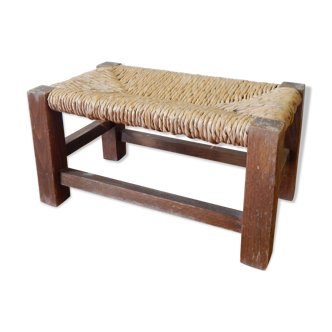 Ancien banc paillé