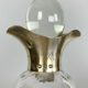 Blown glass carafe with silver frame