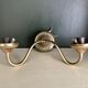 Duo of vintage neoclassical brass wall lamps 1960