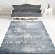 Tapis bleu vintage 2x3 m