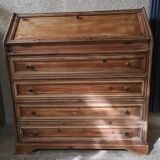 Secrétaire scriban ancien en bois