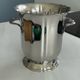 Stainless steel champagne bucket by Guy Degrenne, antique metal decoration - accessory