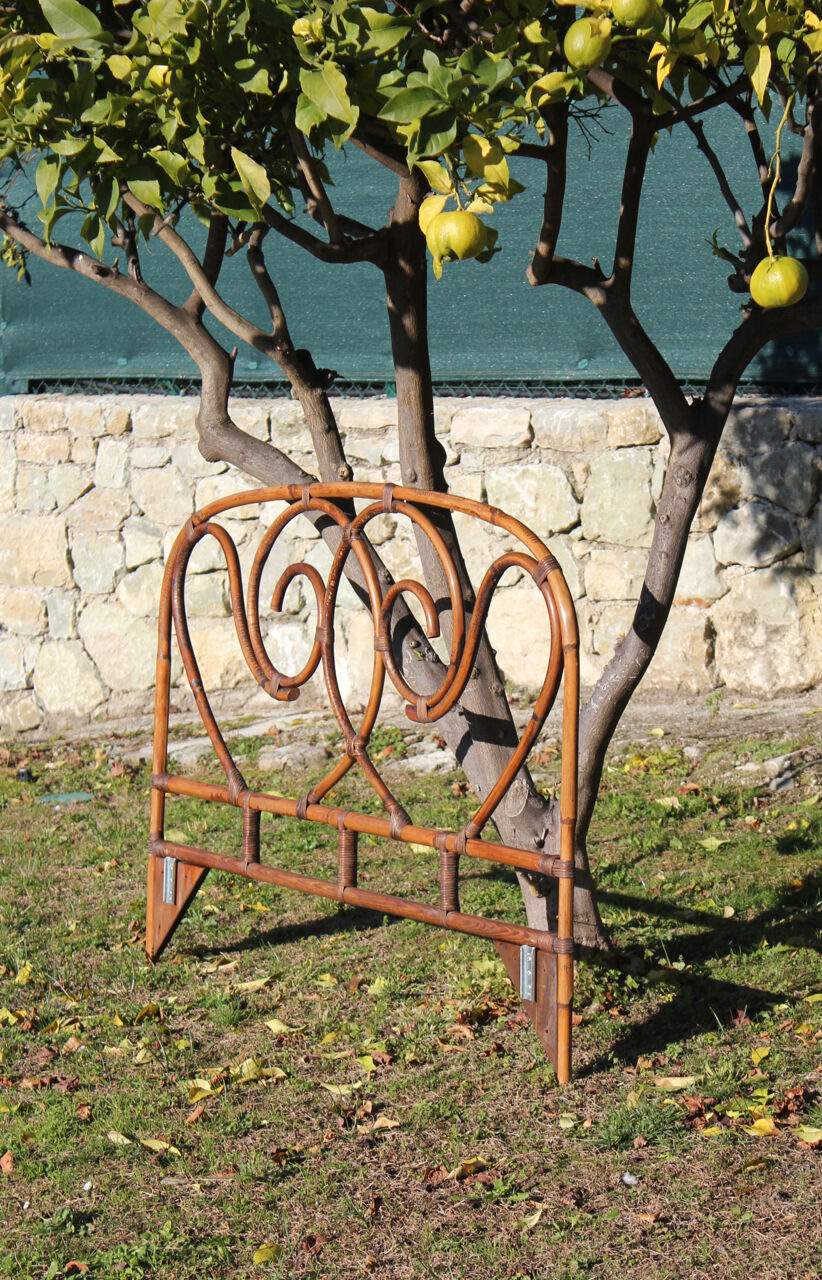 Vintage rattan headboard