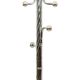 Vintage Standing Coat Rack Chrome Marble Space Age 166cm