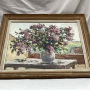 Signed painting Oil on canvas dimensions: height - 48 cm - width - 56 cm -