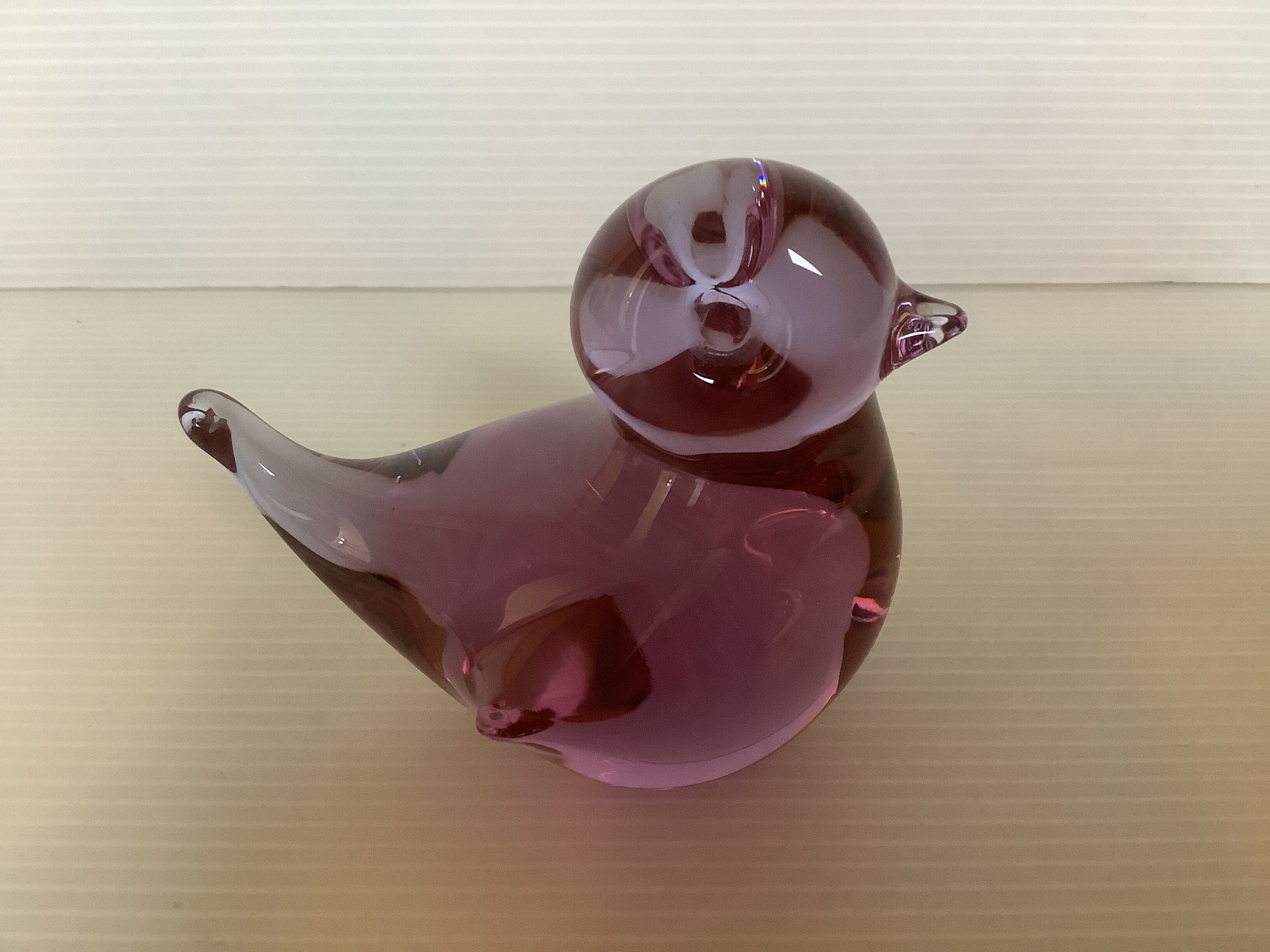 Purple pink glass bird paperpress