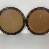 Pair of Danish midcentury teak rosewood cube mirrors, 1960s