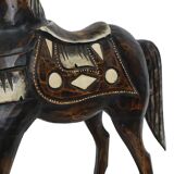 Cheval à bascule en bois, France 1970