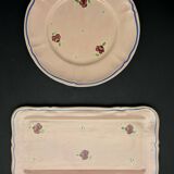 Pink ceramic dinner service with small flower patterns – 1224b7