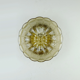 Vintage 1970s mid century wall sconce petal-shaped amber glass shades 2 available