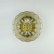 Vintage 1970s mid century wall sconce petal-shaped amber glass shades 2 available