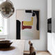Abstract canvas "Smile" 100x81cm for contemporary living room