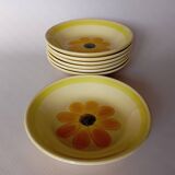 7 Gien "Sun" soup plates