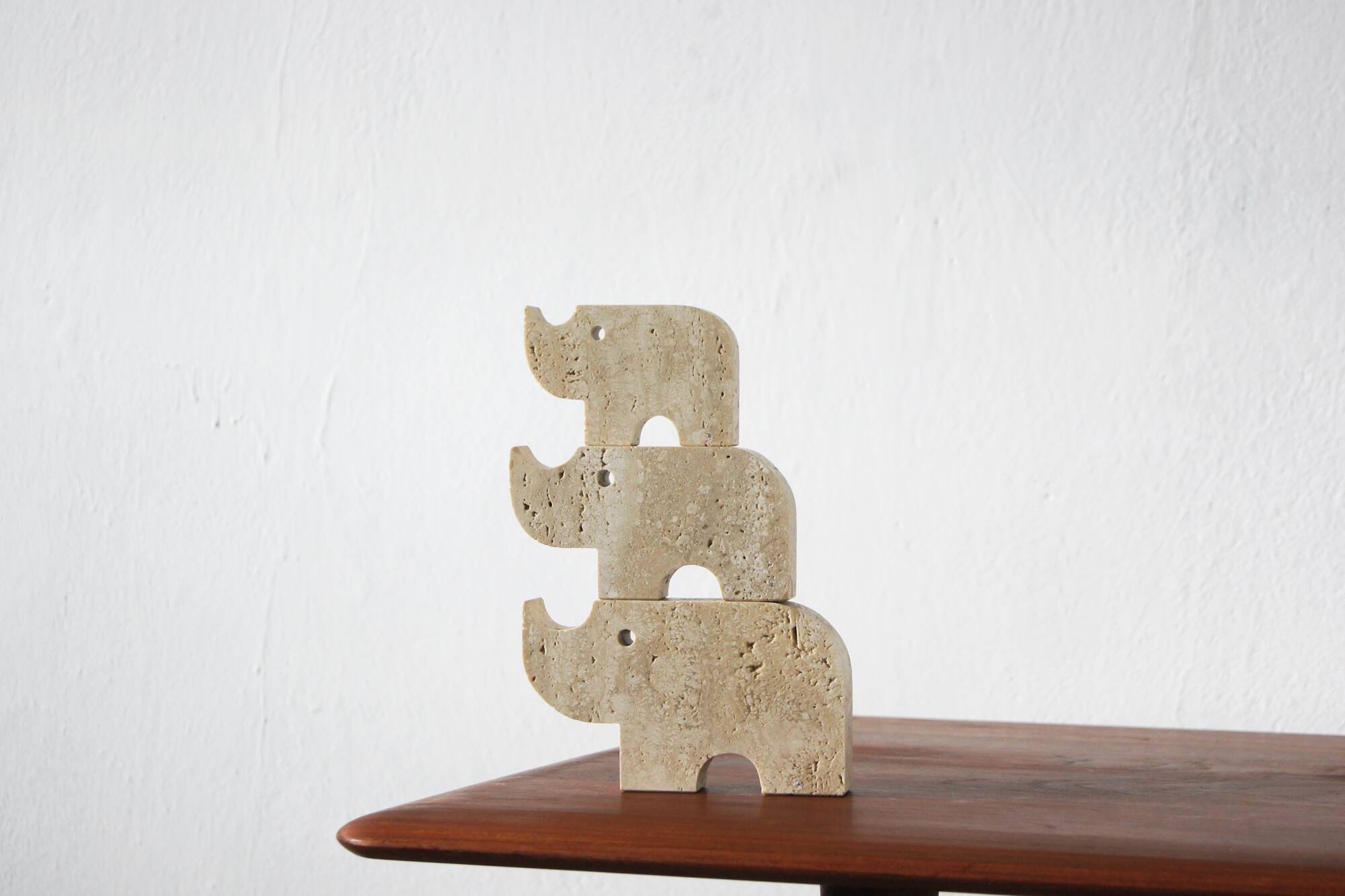 Travertine Animal Sculptures from Fratelli Mannelli, 1970, Set of 3