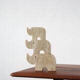 Travertine Animal Sculptures from Fratelli Mannelli, 1970, Set of 3
