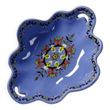 Vintage Chartres model faience and enamel pocket bowl from Longwy.