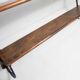 Wall shelf string 1960 3 solid wood tops black and brown