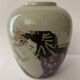 Japan polychrome vase and celadon XIX Naniwaya Okita Japan Nippon