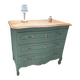 Commode vintage vert sauge