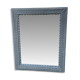 Pair of large sculpted mirrors in painted grey wood, antique style (1900s)