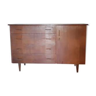 1950s wooden chest of drawers