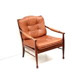 Vintage leather armchair from Ulferts Sweden made in the 1970s