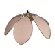 Suspension flower lamp 6 petals linen nude