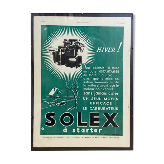 Solex advertising poster January 20, 1934