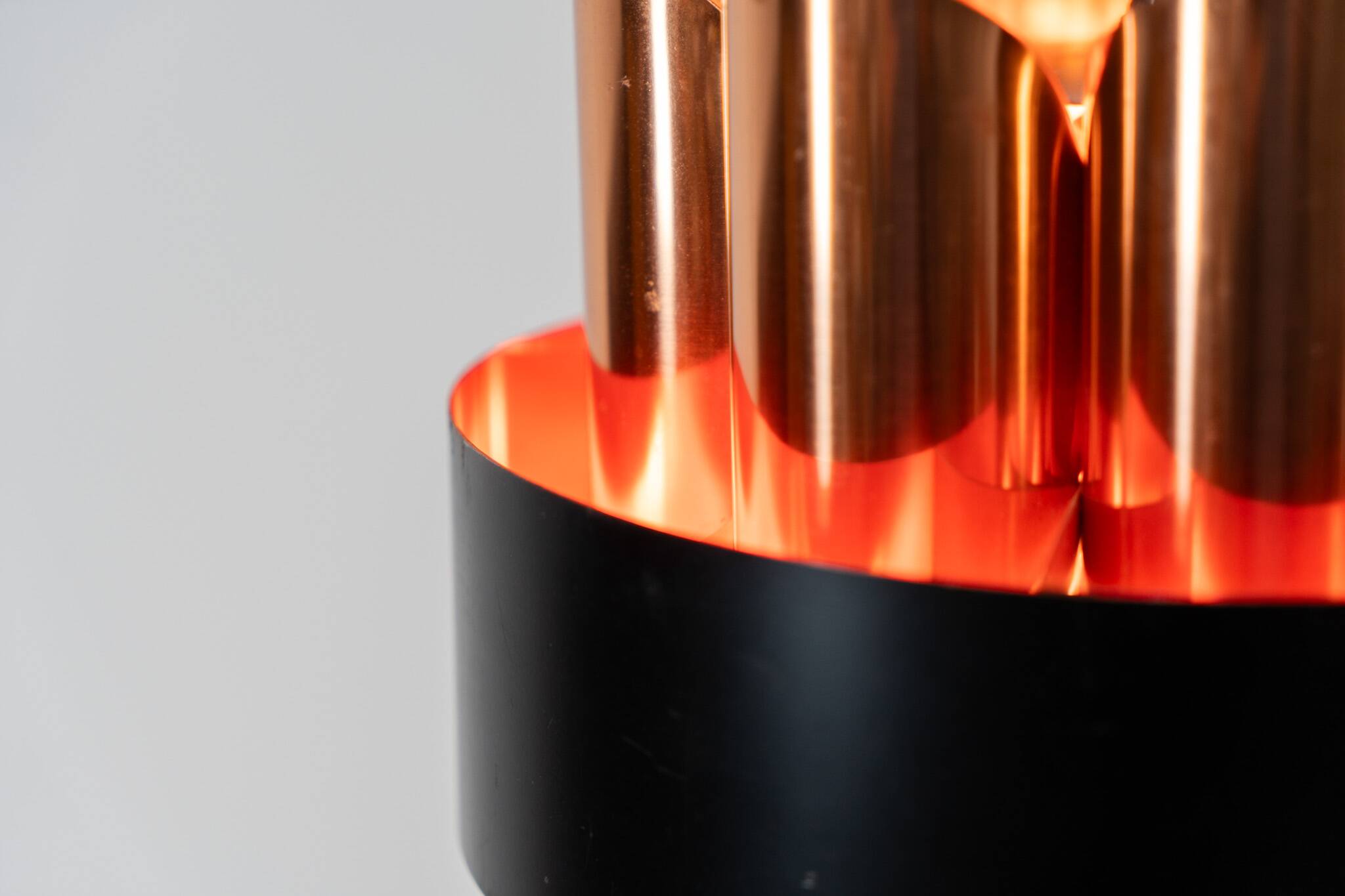 Copper pendant light by Werner Schou