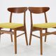 1960s Pair of Danish Teak Chairs, Restored
