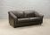 Comfortable Leolux Seal Brown Leather Two-Seater Sofa. The Netherlands, 70s