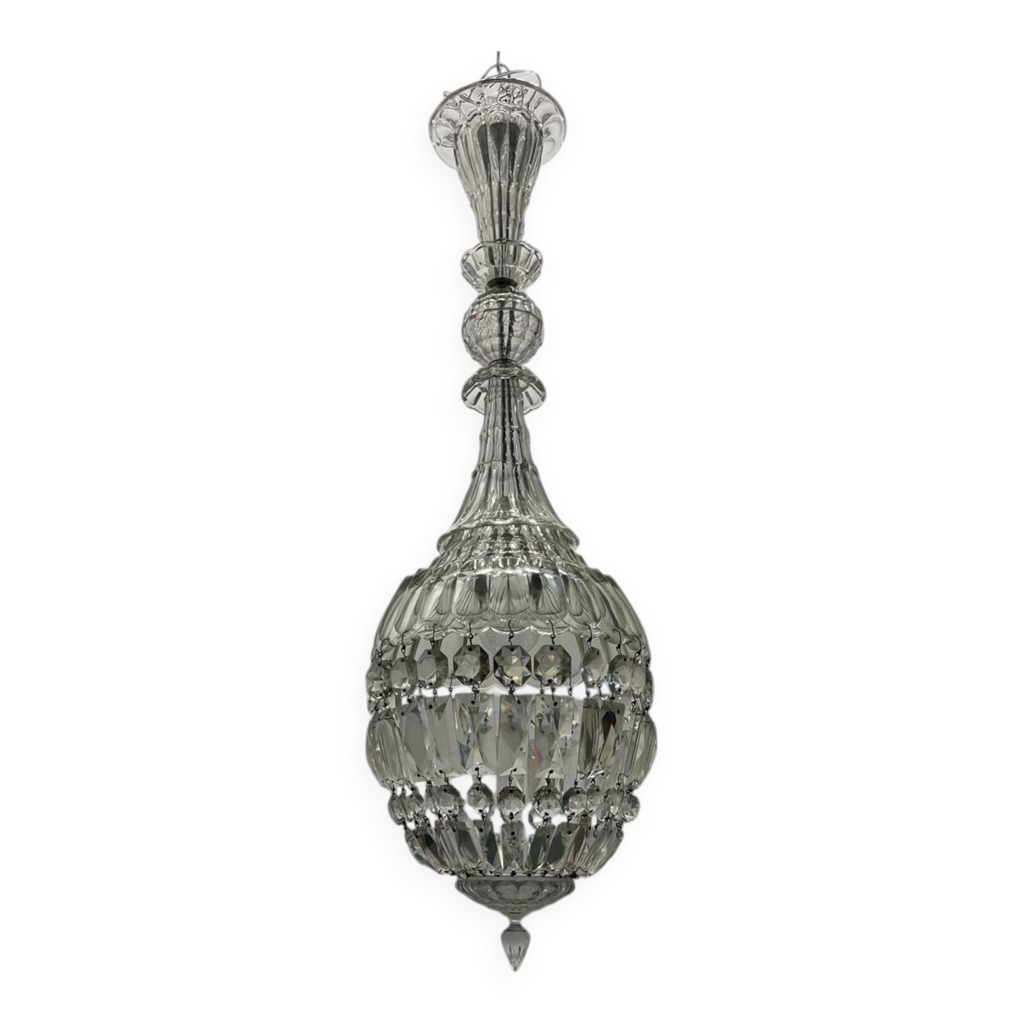 Murano Glass Crystal Light Pendant 1940’s