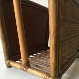 Porte revue en rotin des années 60