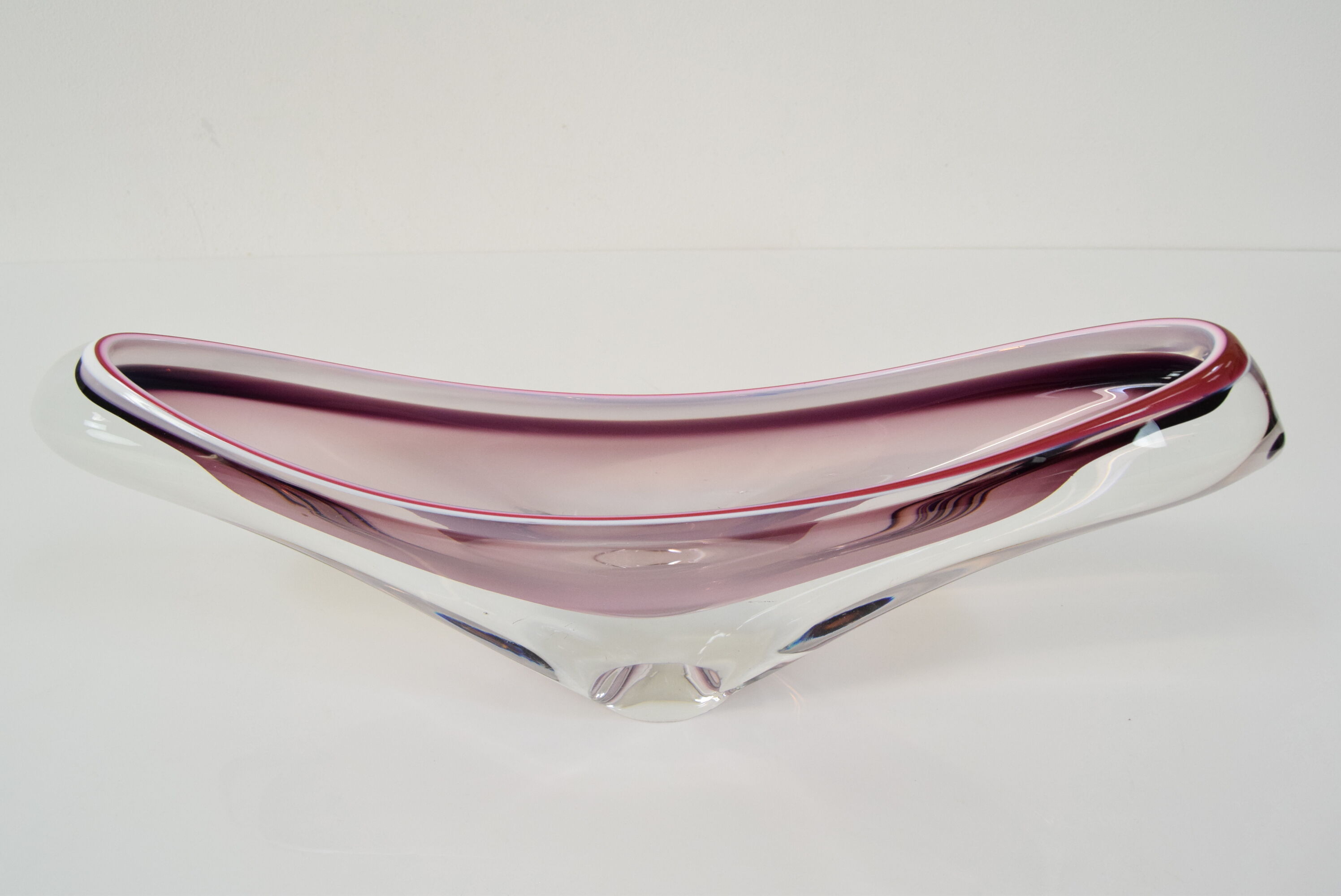 Mid-century Glass Bowl,designed Josef Hospodka for Chribska,1960's.