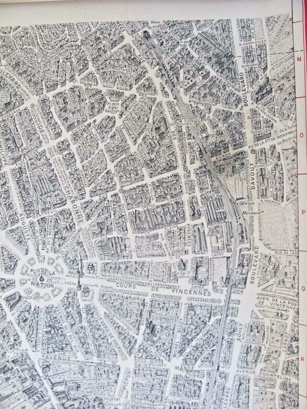 Map of Paris - Peltier Blondel La Rougery