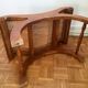 Tabouret colonial canné en teck