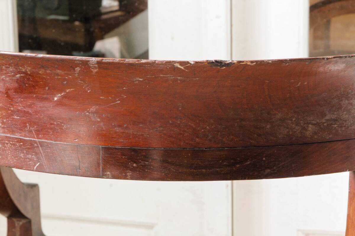 Empire style mahogany caned office chair